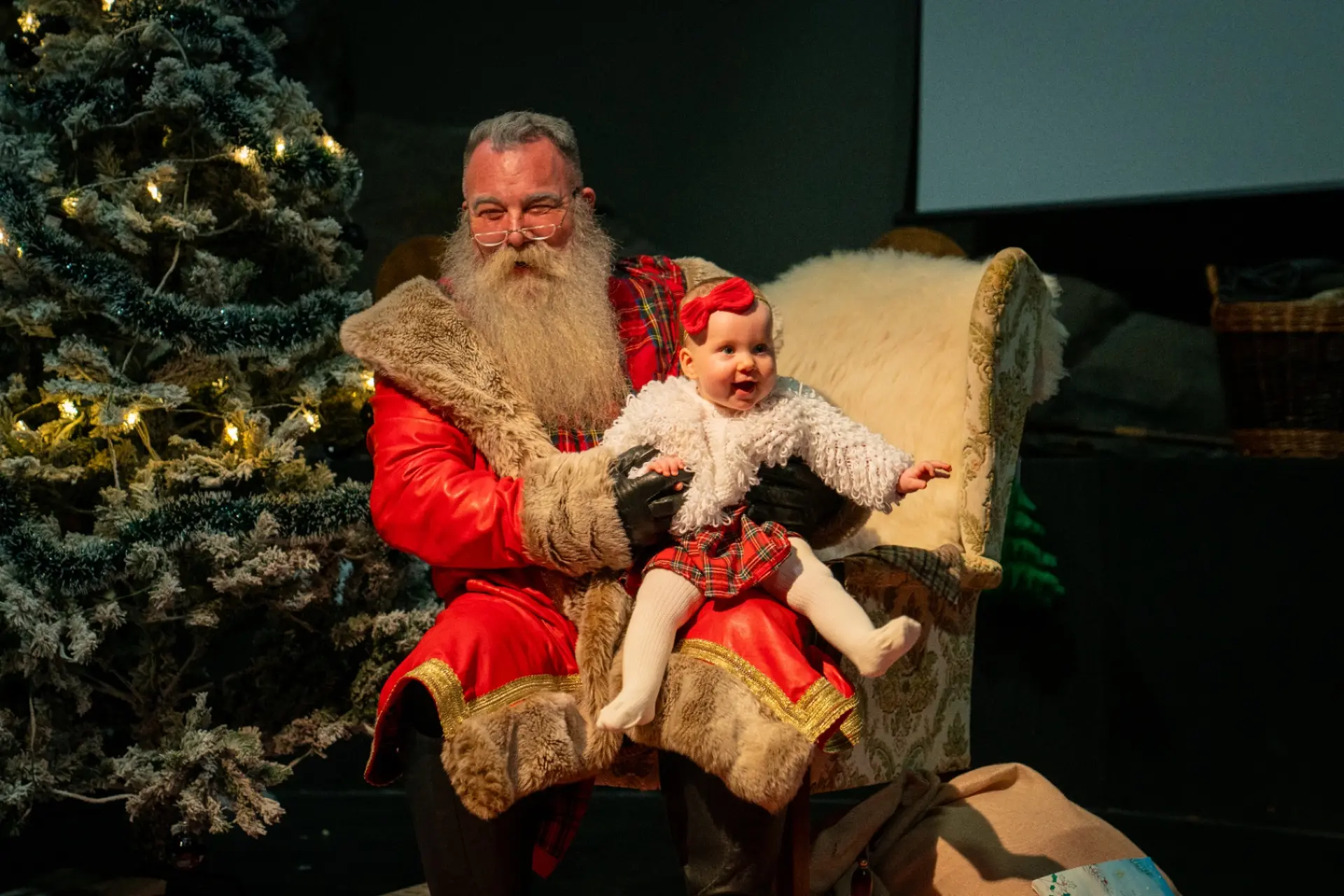 Santa holding a baby